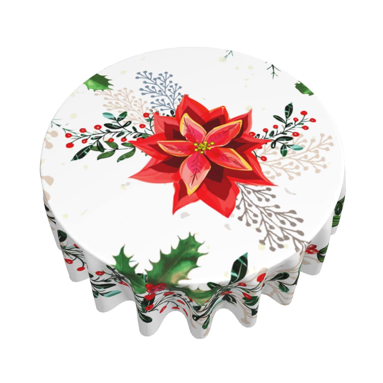 Mantel redondo 60 pulgadas bassyil resistente a derrames, ideal para cenas