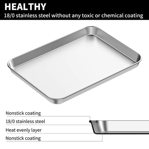 Bastwe bandeja para hornear con borde liso para manejo cómodo y menos riesgos.