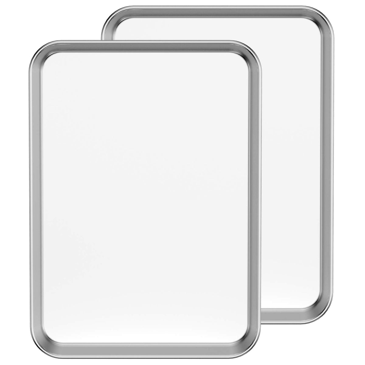 Bastwe bandejas de horno 18 pulgadas, conjunto de 2, hornea galletas de manera uniforme.