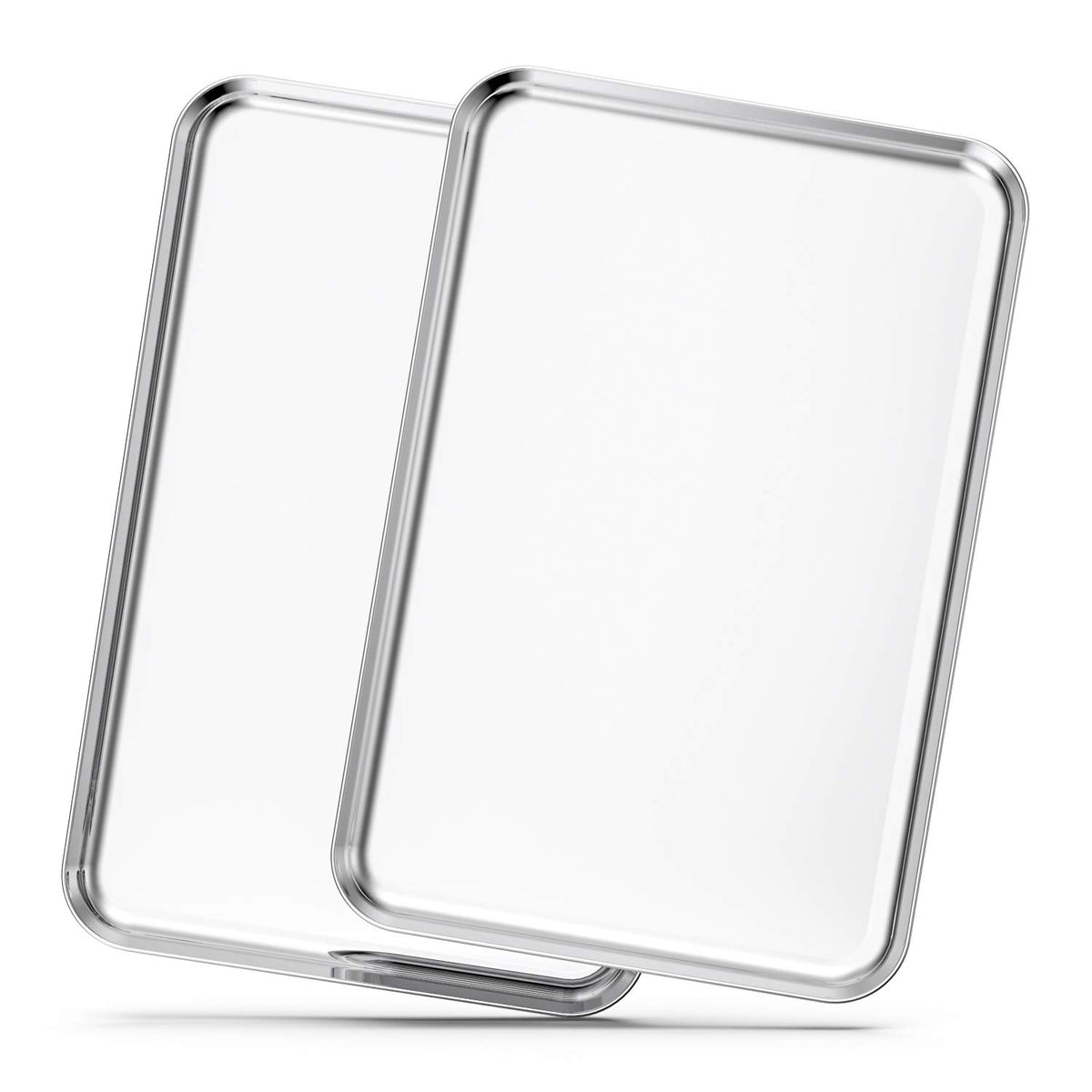 Bastwe bandejas horno de acero inoxidable 20 pulgadas, ideales para hornear galletas y pasteles de manera uniforme.
