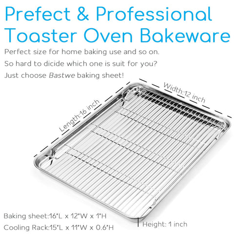 Bastwe rejilla de enfriamiento 15x11 para enfriar galletas y bollos rápidamente.
