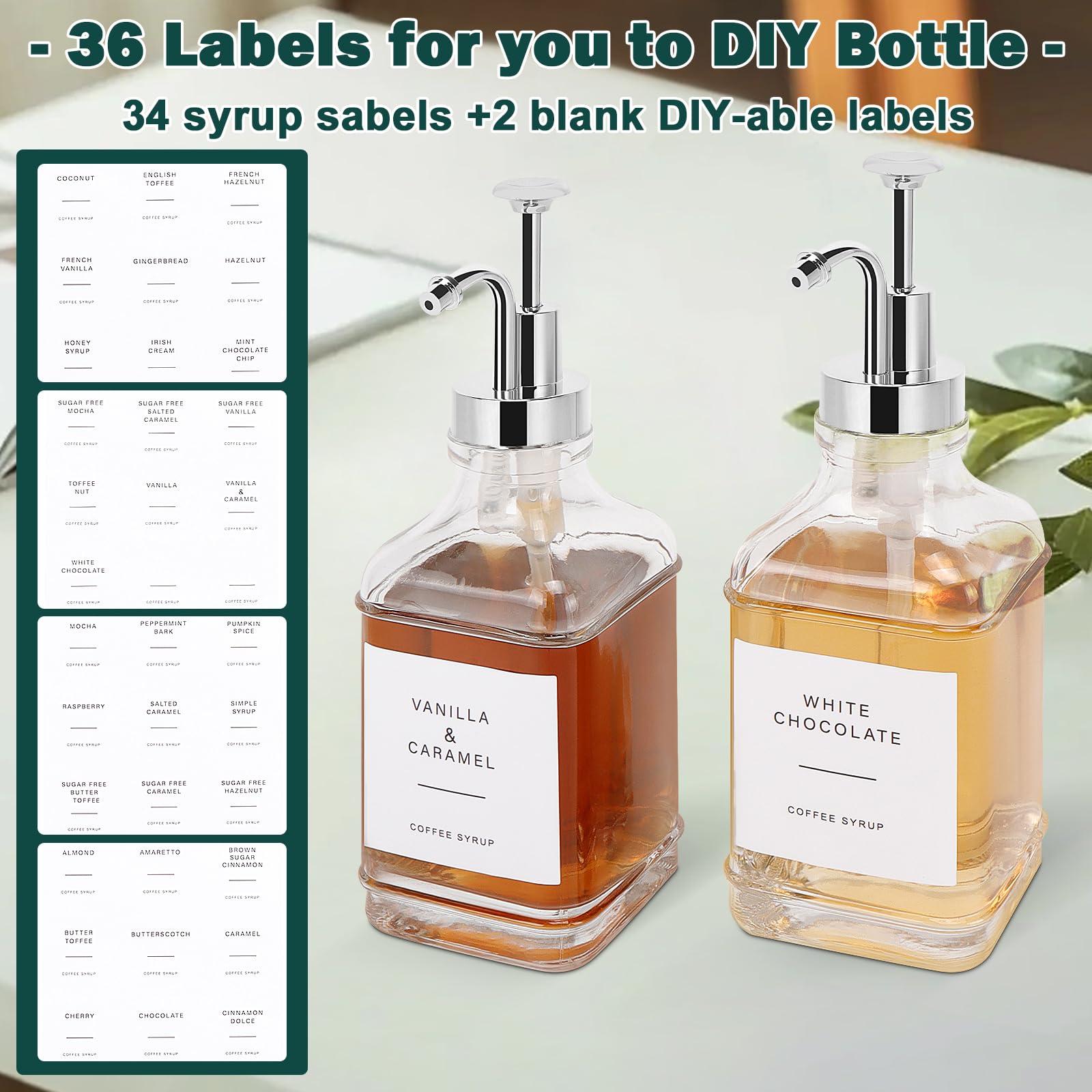 BathAce Etiquetas blancas para DIY, dos opciones para mezclas personalizadas.