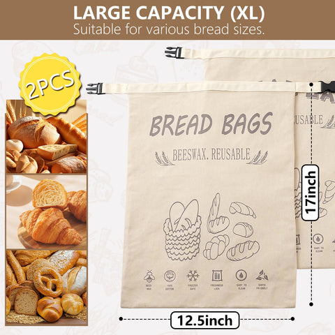 BATJA ZYQGH bolsa cera para pan masa madre-xl ideal para almacenamiento diario