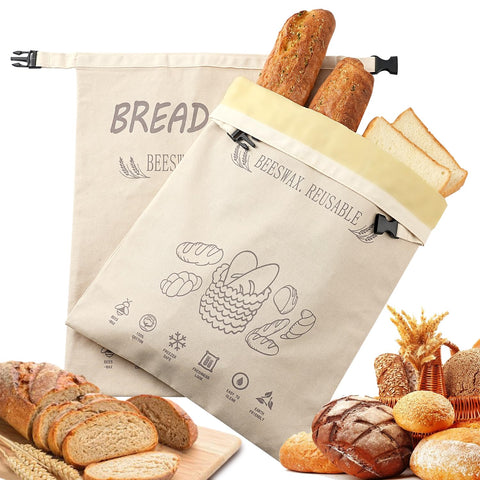 BATJA ZYQGH bolsa cera para pan masa madre-xl conserva frescura natural