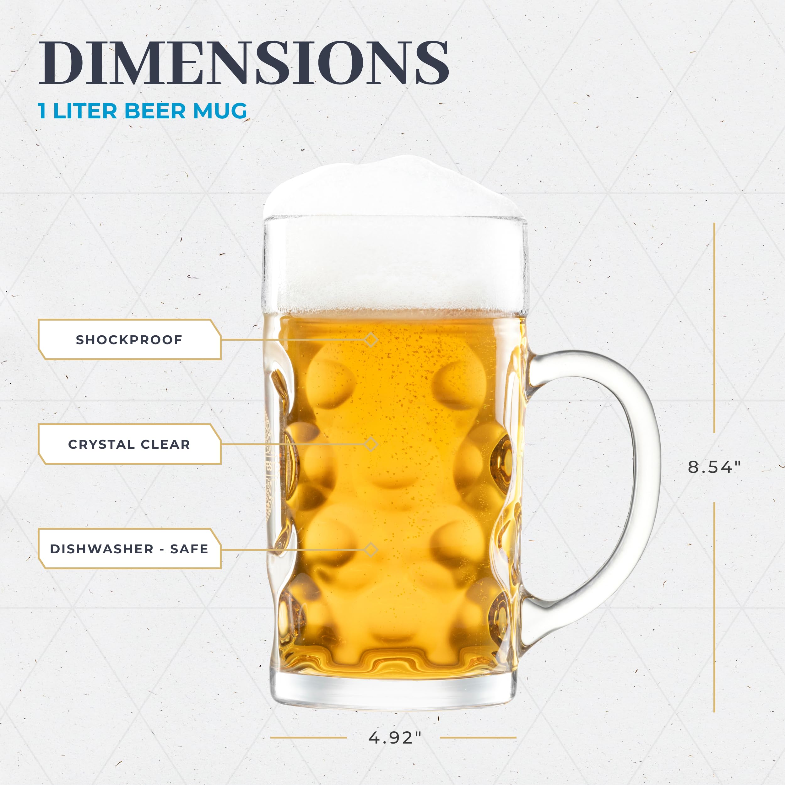 Ideal para Franziskaner Weissbier con su tamaño de 1 litro.