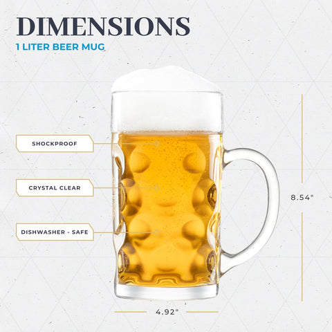Ideal para Franziskaner Weissbier con su tamaño de 1 litro.