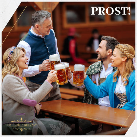 Vidrio endurecido de Bavaria Trachten resiste lavados frecuentes y uso prolongado.
