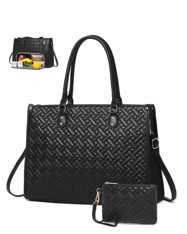 BAVERGE bolsa-almuerzo-2-en-1 ideal para transportar comida y ordenador portátil