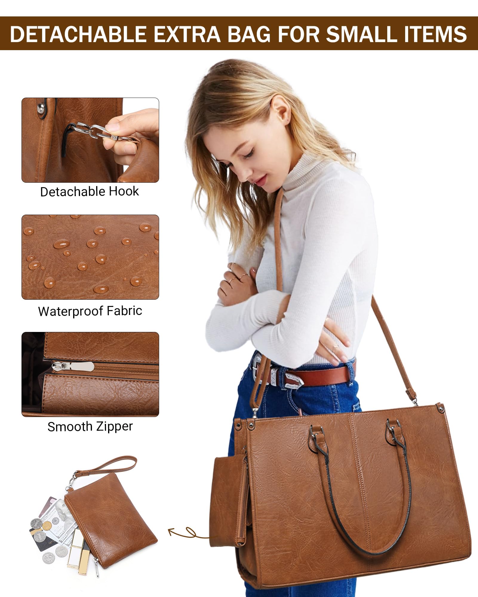 BAVERGE Tote: correa desmontable para llevar en el hombro.