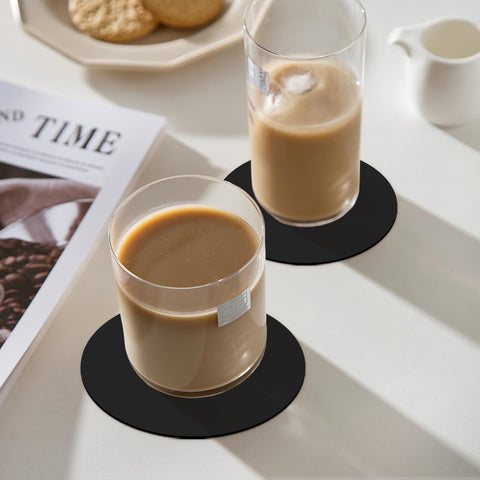 Bavlesfuire posavasos desechables negro 4 pulgadas para eventos