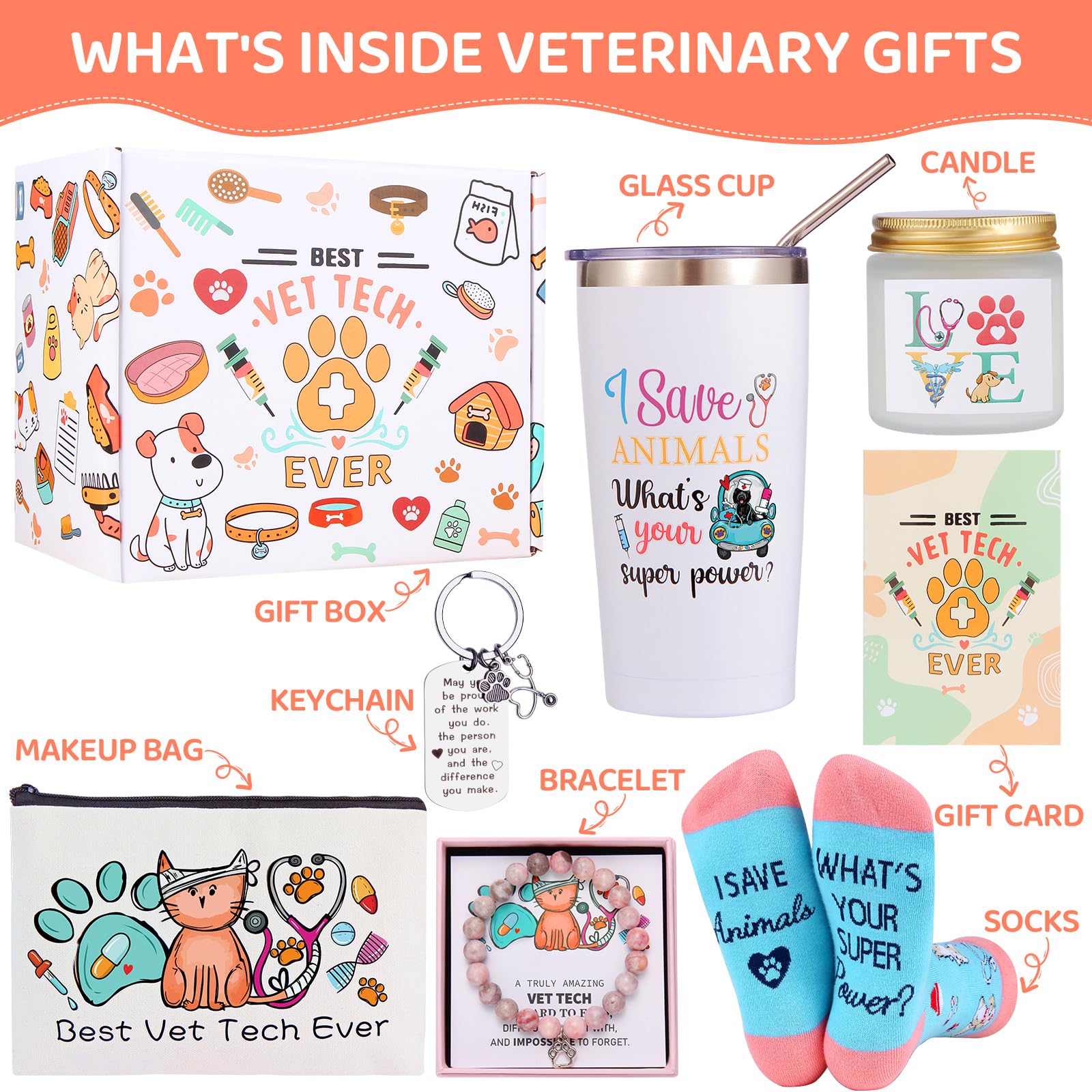 Bayelove bolsa de maquillaje veterinaria: estuche práctico para cosméticos en el trabajo