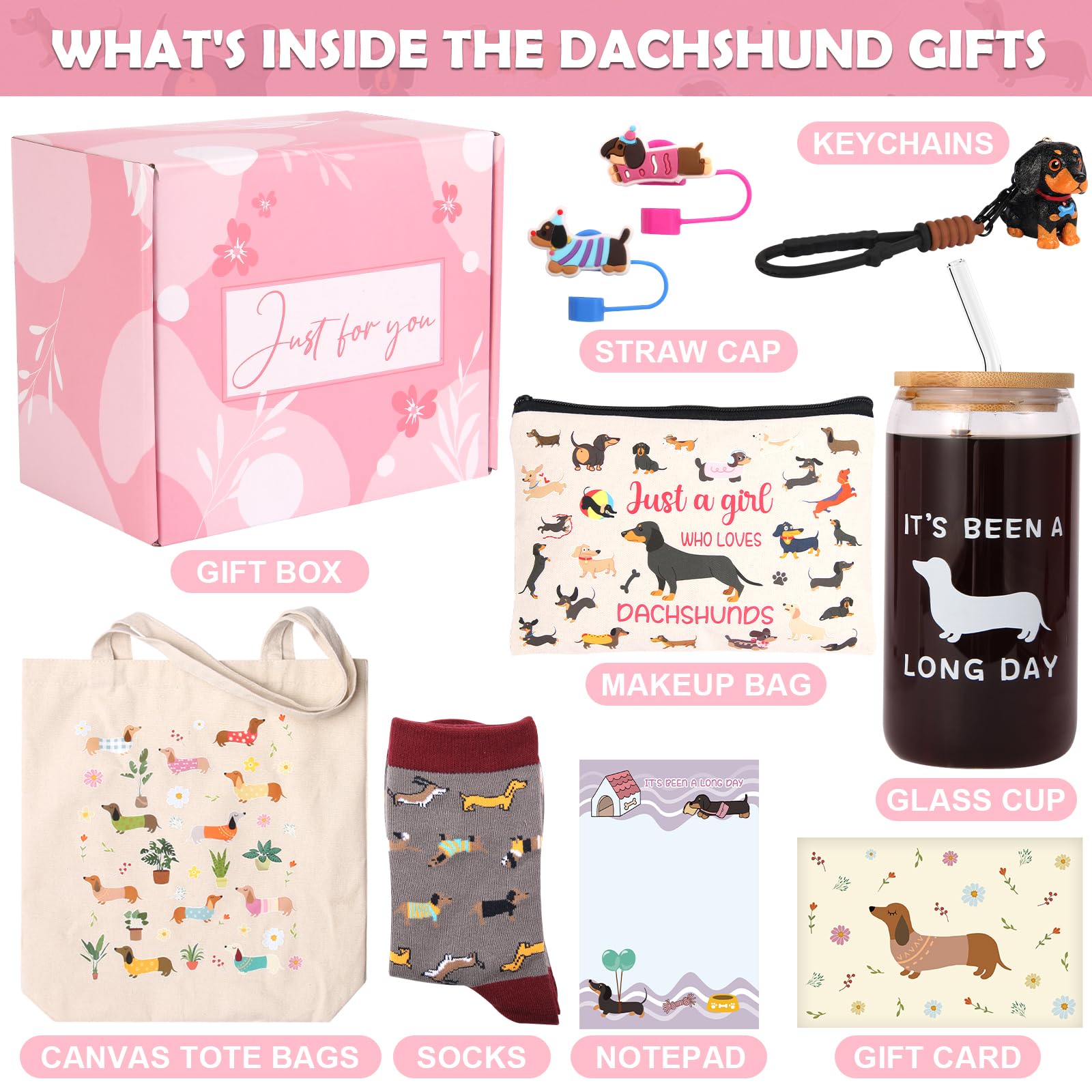 Bayelove bolso dachshund canvas, práctico para salidas y compras.