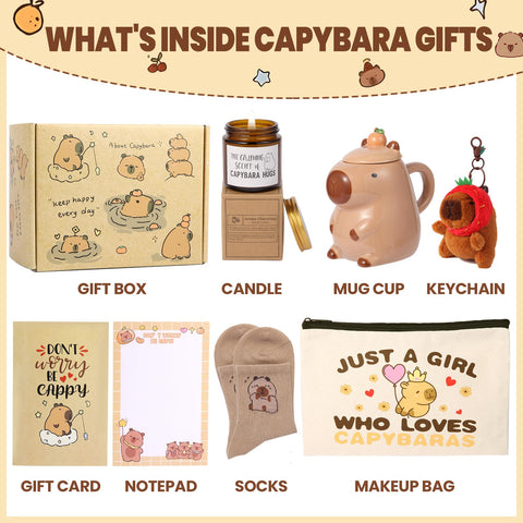 Bayelove bolsa maquillaje capibara: estuche práctico para cosméticos con diseño tierno.