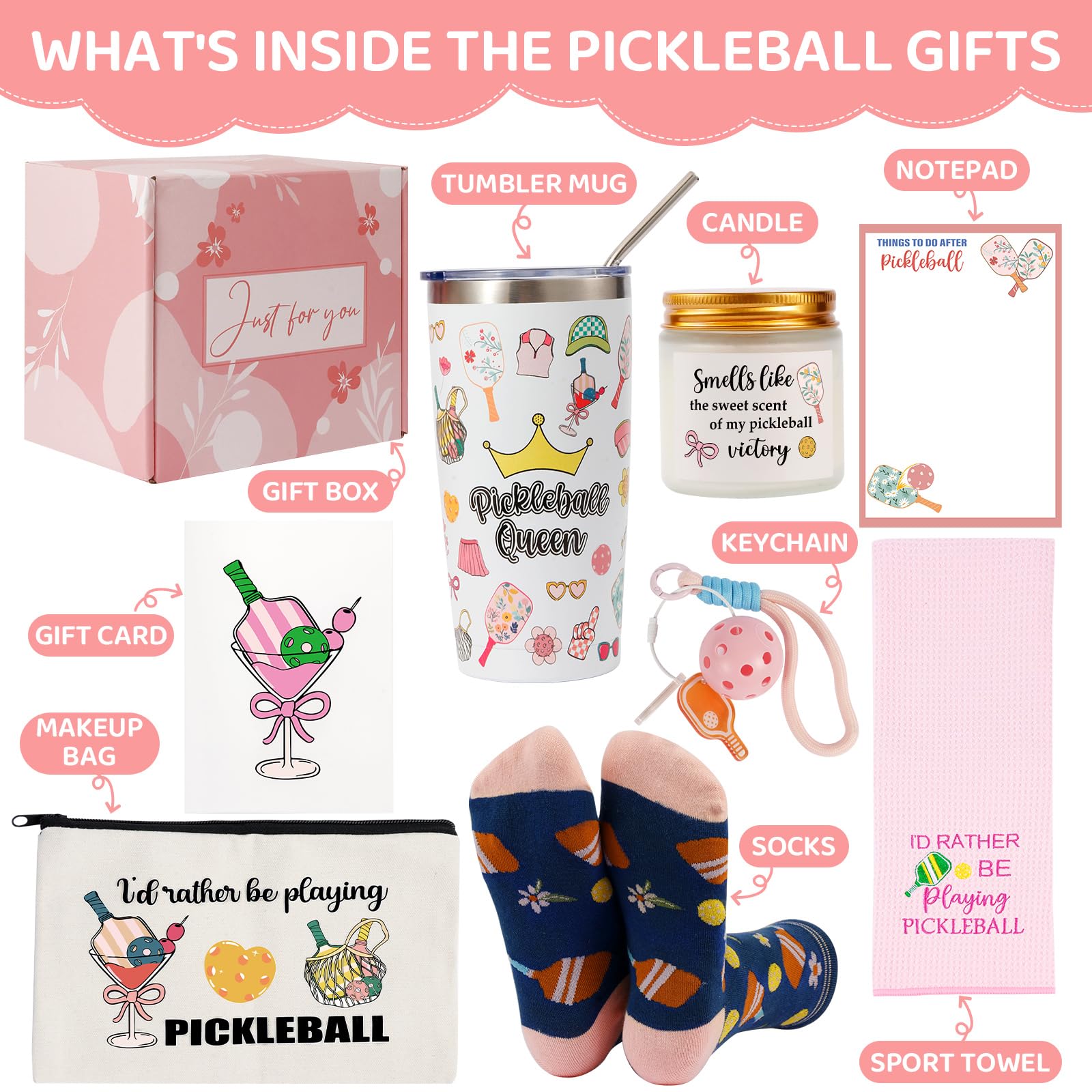Bayelove llavero pickleball resistente para llaves y regalos deportivos