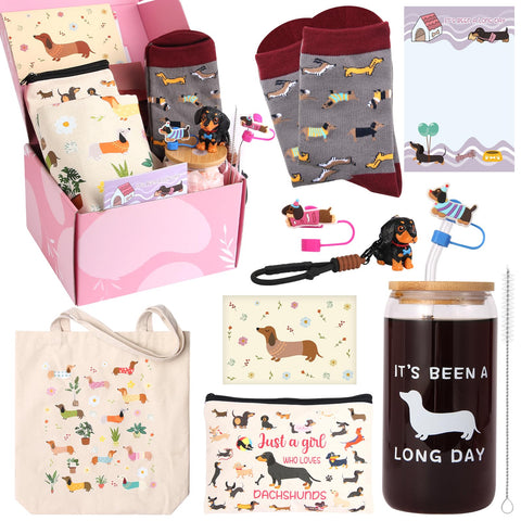 Bayelove vaso dachshund vidrio, ideal para café diario con estilo.