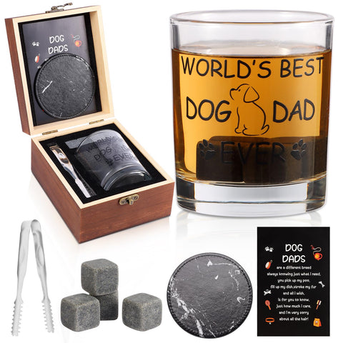 Bayelove vaso whisky 12oz para papá perruno, experiencia de degustación elegante.