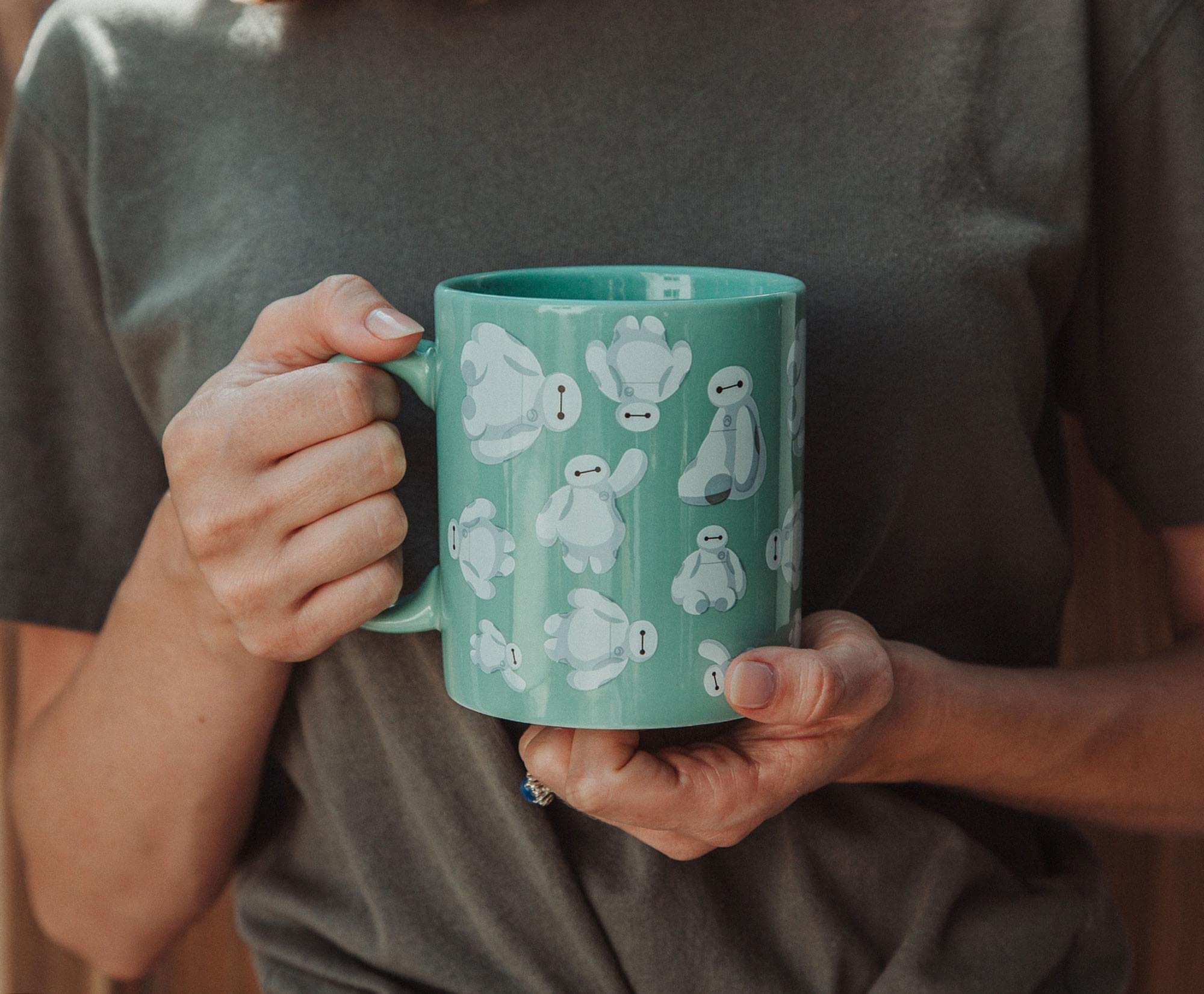 Baymax azul, taza apta para microondas y lavavajillas.