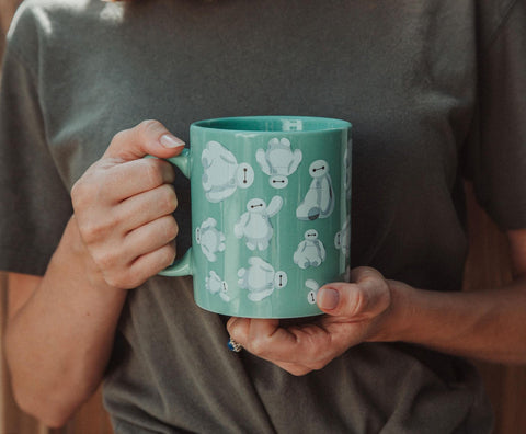 Baymax azul, taza apta para microondas y lavavajillas.