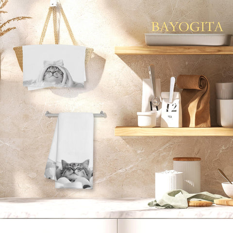 Bayogita: toallas 16x24 con diseño de gatos, cobertura amplia para uso diario