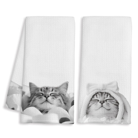 Bayogita: toallas de baño con gatos divertidos, ideales para decorar y secar manos