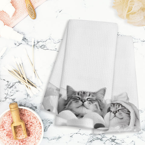 Bayogita: toallas de mano con gatos adorables, útiles para un baño con estilo