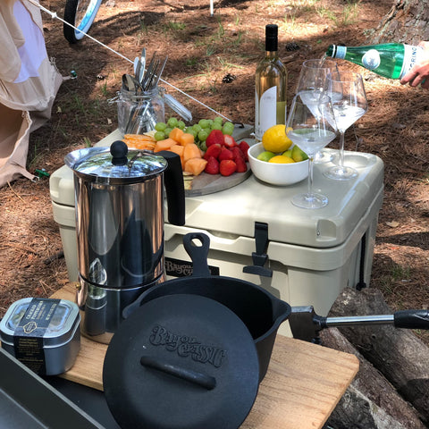 Bayou Classic 7441 cazo apto para parrilla, calienta salsas para barbacoa.