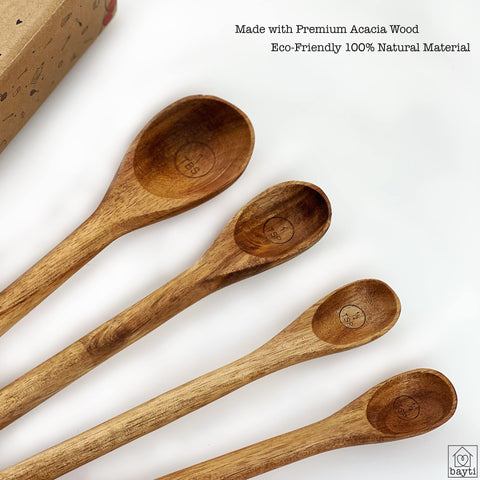 Cucharas Bayti con mango largo, fáciles de maniobrar al cocinar