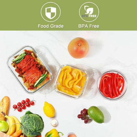 BAYZZ envases rectangulares de vidrio para porciones y salsas.