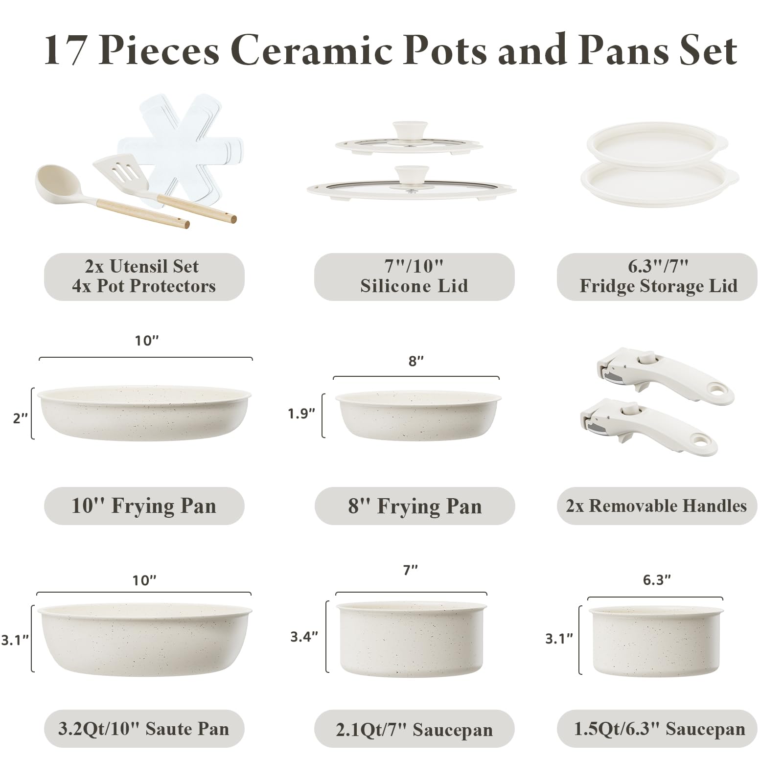 Bazova cazuelas y sartenes cerámicas con recubrimiento antiadherente