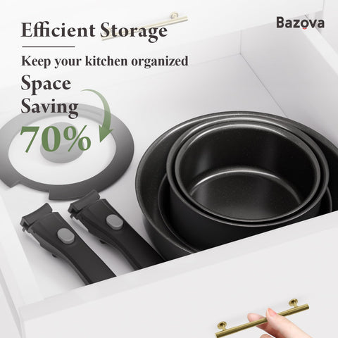 Bazova compatibilidad con inducción para una cocción estable y eficiente.