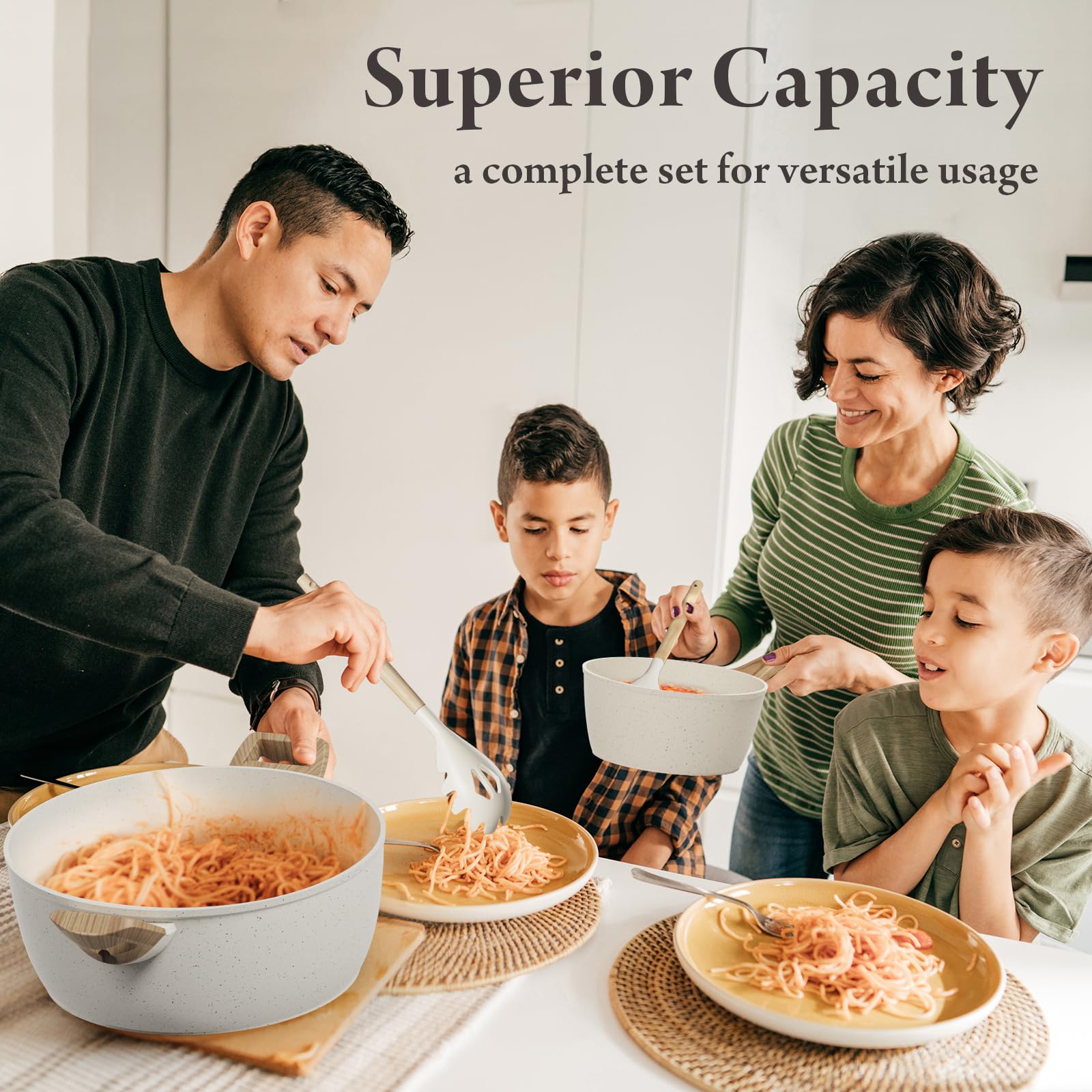 Bazova conjunto cerámico completo, apto inducción para cocina familiar
