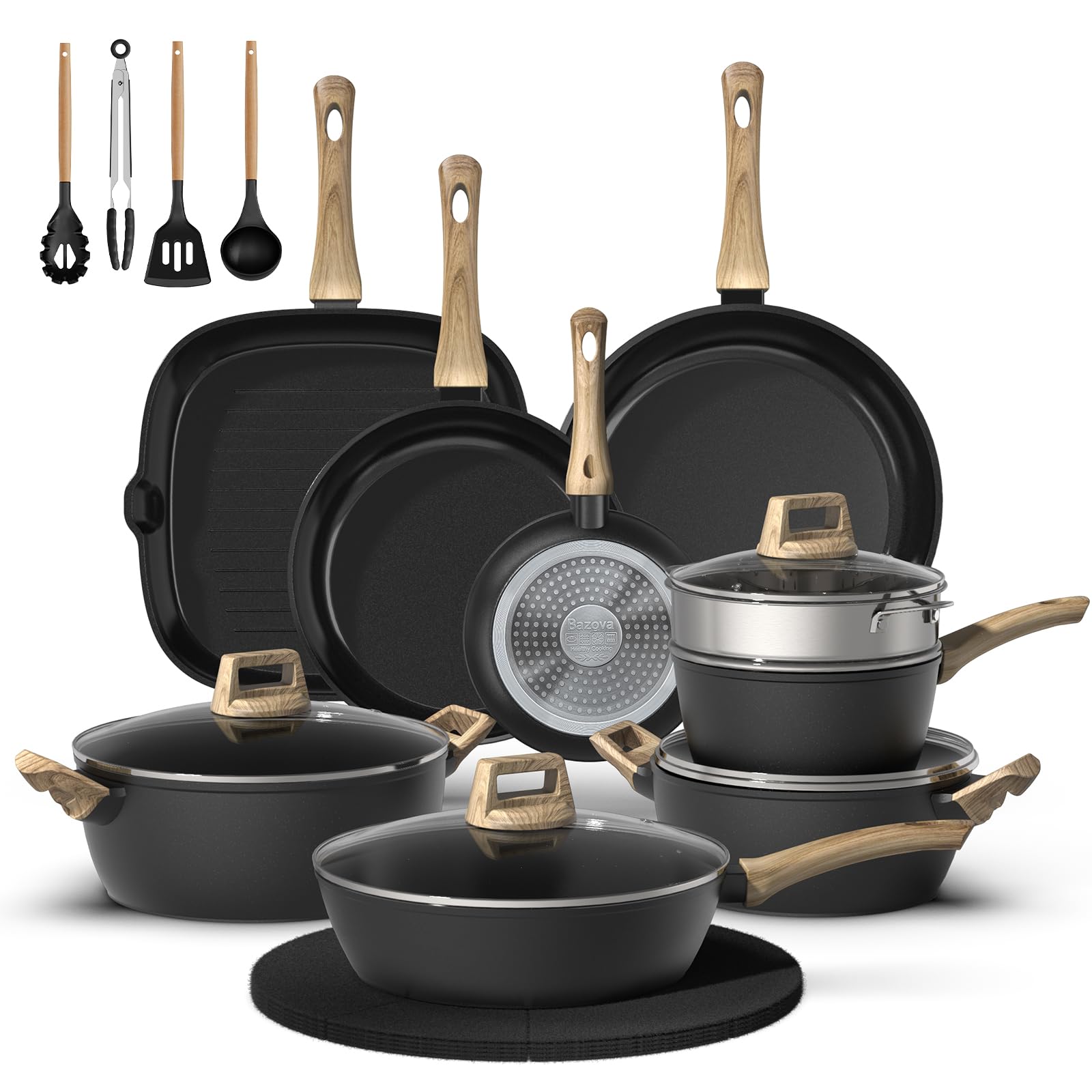 Bazova juego 23 piezas cerámicas: conjunto completo perfecto para cocinar en familia.