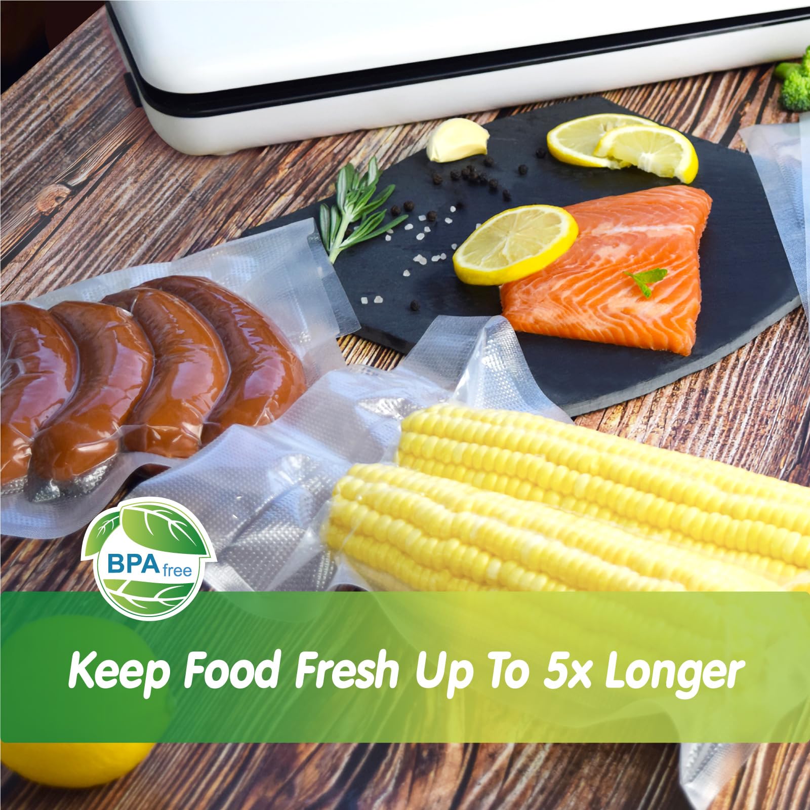 Bbaoo bolsas aptas para microondas, refrigerador y congelador