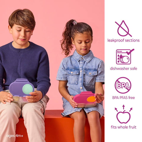 b.box Snack Box con dos compartimentos para porciones equilibradas
