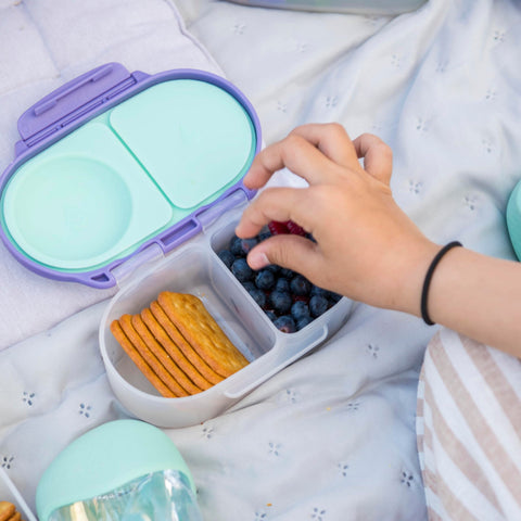 b.box Snack Box clips grandes que facilitan abrir a niños pequeños