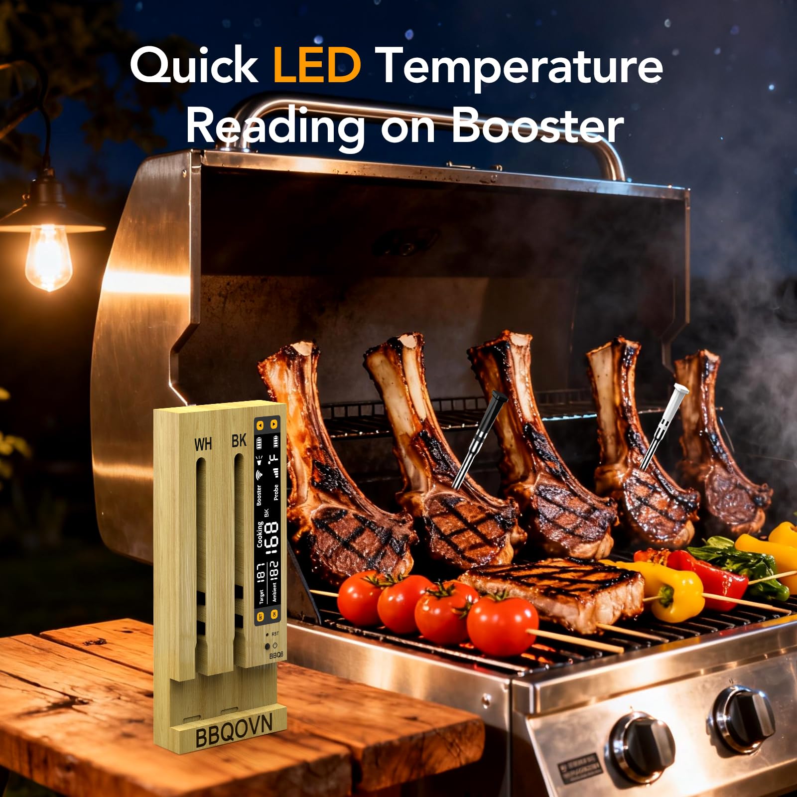 BBQOVN señal estable wifi sub1g, control de parrilla desde cualquier habitación.
