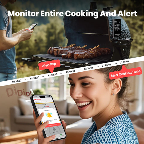 BBQOVN app envía alertas y guía de cocción a varios dispositivos.