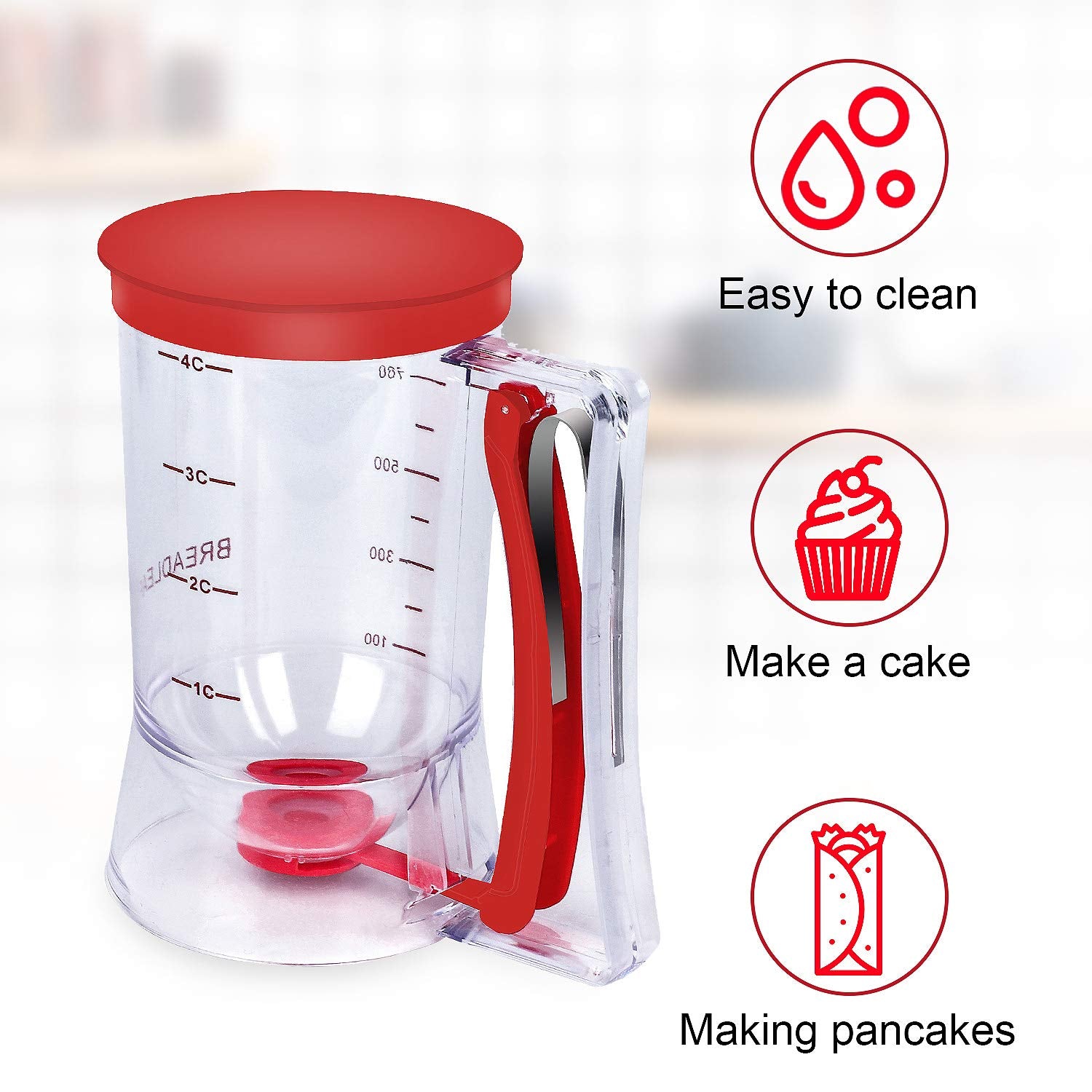 BBSTARZ útil para panqueques, gofres, muffins y crepes en casa