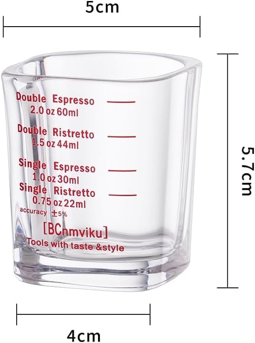Conjunto de dos vasos para espresso mejora consistencia en recetas
