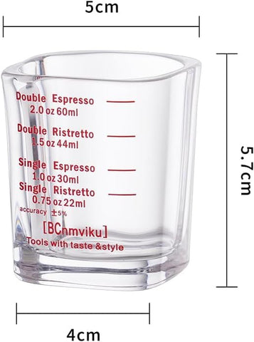 Conjunto de dos vasos para espresso mejora consistencia en recetas