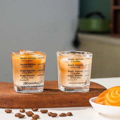 Medidor BCnmviku de 60 ml para espresso estable.