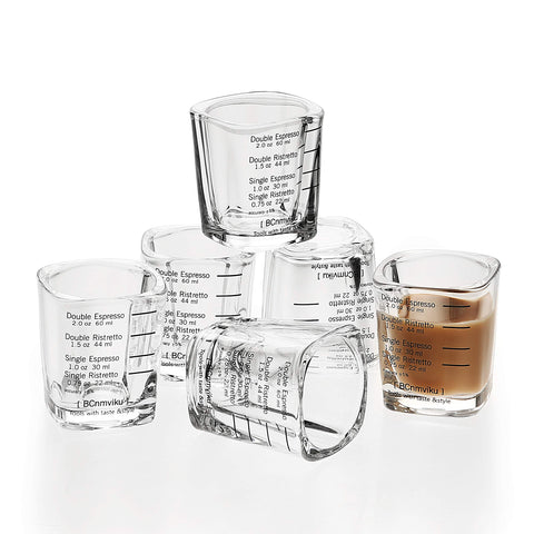 Vaso chupito BCnmviku de 60 ml, conjunto de 6 para porciones precisas.