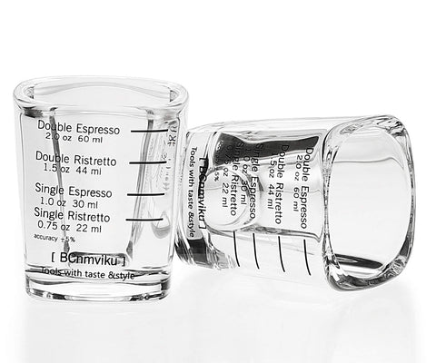 Vaso BCnmviku shot espresso de 60 ml para medición precisa.