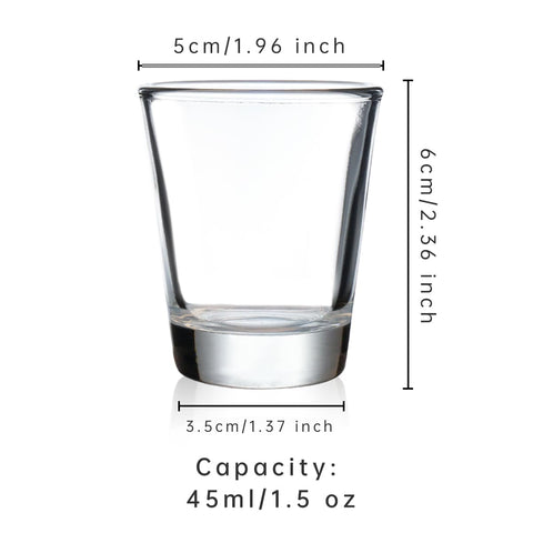 BCnmviku vaso chupito 1,5 onzas para porciones precisas
