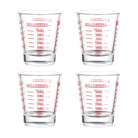 BCnmviku vasos medidores 4pack para recetas precisas en la cocina