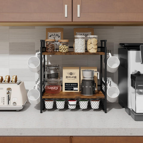 BCOZLUX espacio ordenado para te y sirope mejora la experiencia de café.