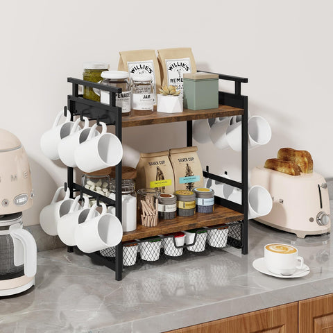 BCOZLUX organizador-barra cafe en mostrador es práctico y facil de usar.