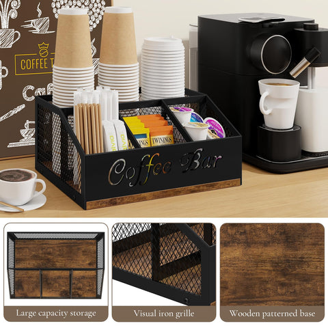 BCOZLUX Organizador para tazas, cápsulas y agitadores, cocina ordenada.