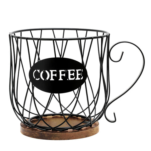 bcozlux soporte para cápsulas K-Cup con base de madera, elegante y compacto.