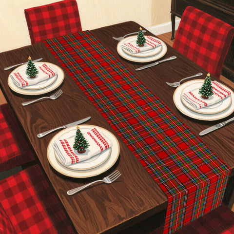 bcsewcg camino de mesa tartán navideño, protege la mesa y añade color a la decoración.